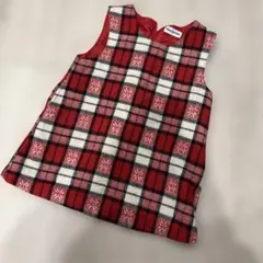 Moujonjon 100cm チェック柄 ワンピース