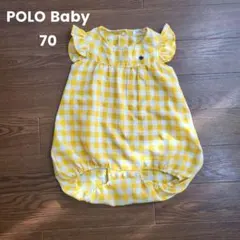 POLO Baby イエロー チェック 70