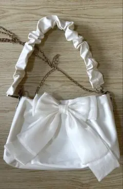 2wayリボンバッグ 白