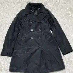 theory セオリー ダウンコート ダブルブレスト ロングコート Aライン 黒