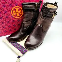 Tory Burch レザー ショートブーツ　〈603-1〉
