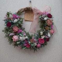 バラいっぱいナチュラルリース