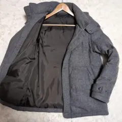 【ウール】アーバンリサーチドアーズ ダウンジャケット フード付き グレー M