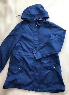 撥水 花粉対策 大人モッズコート 青 M クールシュクレ