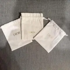 DIOR ミニ巾着 3個セット(旧バージョン2個＆新バージョン1個)