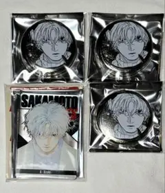 サカモトデイズ　ゴールデン缶バッジ＆ステータスカード　スラー　４点セット