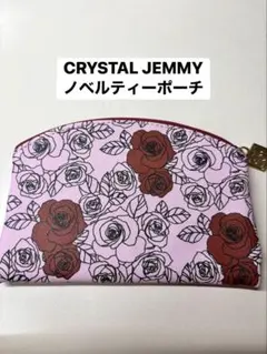 CRYSTAL JEMMY ノベルティーポーチ ローズ柄　新品未使用のサムネイル