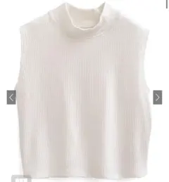 GRL グレイル ハイネックリブテレコトップス オフホワイト