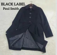 美品 Paul Smith BLACK ウールコート 裏地総柄 上品 38