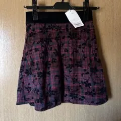 evelyn スカート ミニスカート フロッキーベロアスカート チェック