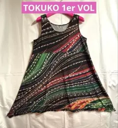 レア　TOKUKO　トクコ　お花柄ノースリーブチュニック　伸縮性あり