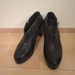 冬季仕様　黒　レザーブーティ アメリカ製