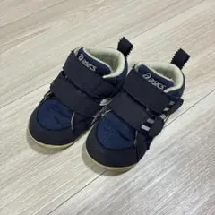 asics ベビーシューズ ネイビー ベルト付き