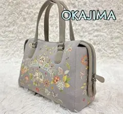 極美品 岡重 OKAJIMA 友禅染 ハンドバッグ 和装