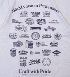 グレーXL M&M CUSTOM PERFORMANCE TEE エムアンドエム