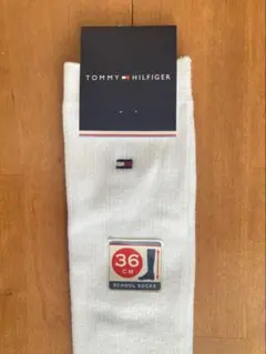 TOMMY HILFIGER スクールソックス 36cm ホワイト