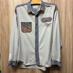 90s MARTINI DRY 切替 ユーロヴィンテージ パッチワーク レトロ