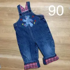 ミキハウス　デニム　オーバーオール  90