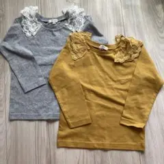 新品　Seraph 100 レース付きマスタード　グレーTシャツ 2枚セット