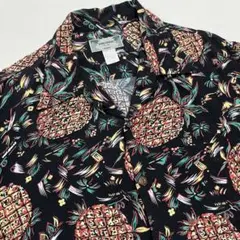 黒 90s Kamehameha レーヨン ハワイアンシャツ XL アメカジのサムネイル