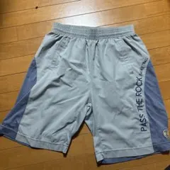 PASS THE ROCK バスケットボールパンツ グレー/ネイビー　XL
