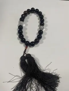 黒色ビーズ数珠 タッセル付き