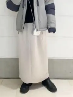 B&Y UNITED ARROWS ヴィンテージライクサテン カーゴ スカート