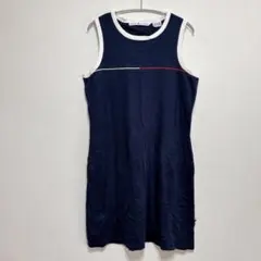 トミーヒルフィガー ボーダー ワンピース クルーネック ノースリーブ XL 綿