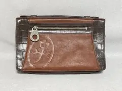 美品✨コーチ ショルダーバッグ 千鳥柄 モノトーン レザー コットン
