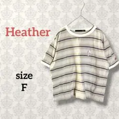 ヘザー【F】トロールズコラボマルチボーダーTシャツ ワンポイント ショート丈のサムネイル