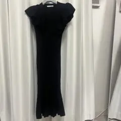 ROYAL PARTY 黒 ニットロングワンピース