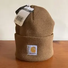 carhartt未使用品カーハートニットキャップA18BRN茶USAアメリカ製
