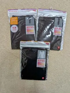 UNIQLO ヒートテックと極暖のセットタイツ、UネックT 150cm