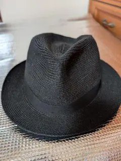 未使用】Borsalino ボルサリーノ 中折れパナマハット57cm ネイビー