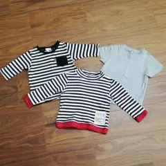 100cm　キッズ　Tシャツ・トレーナー(3枚セット)