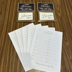 ★即購入⭕️ウェディング ￼受付セット4枚＋芳名帳5枚
