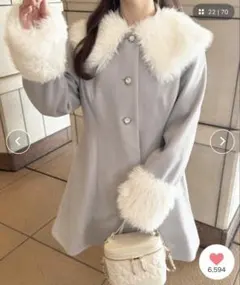 ROJITA ロジータ バックリボンフーディーコート ピンク - メルカリ