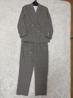 オケージョン★試着のみ/グレンチェック ジャケット &パンツセットアップ M