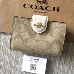 新品 COACH コーチ 定価49,500円 二つ折り財布