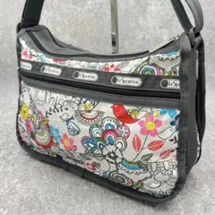 極美品　レスポートサック ユニコーン　ショルダー バッグ　総柄　マチ調整可