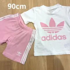 adidas Tシャツとショートパンツセット　ピンク　90cm