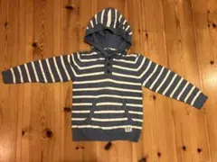 H&M フード付きストライプパーカー 120-130