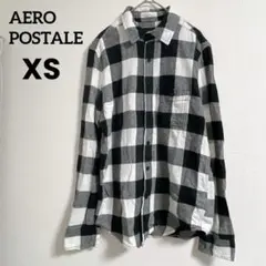 AEROPOSTALE 【XS】フランネルシャツ 黒白 チェック