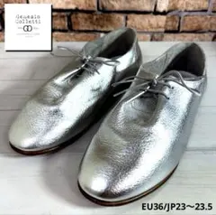 美品⭐️GENESIO COLLETTI&SON■バレエシューズ✨シルバー 本革のサムネイル