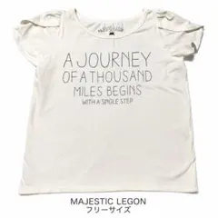 新品タグ付 マジェスティックレゴン ロゴプリント カットソー Tシャツ 白 Fのサムネイル