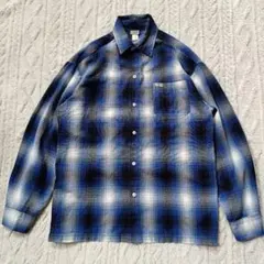 caltop キャルトップ オンブレシャツ チェックシャツ ブルー USA製