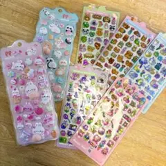 【シール7枚セット】おしり　マシュマシール　ぷくぷく　キラキラ