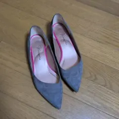 GINZAKanematsu グレー ポインテッドトゥパンプス