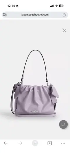 COACH コーチ フェイショルダーバッグ ボウ リボン パープル - メルカリ