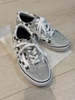 バンズ VANSオールドスクール【箱無し】グリッターチェッカーボード22.5cm